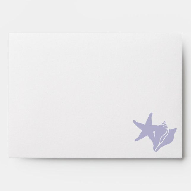 Summer Seashells in Lavender Envelopes (Front)