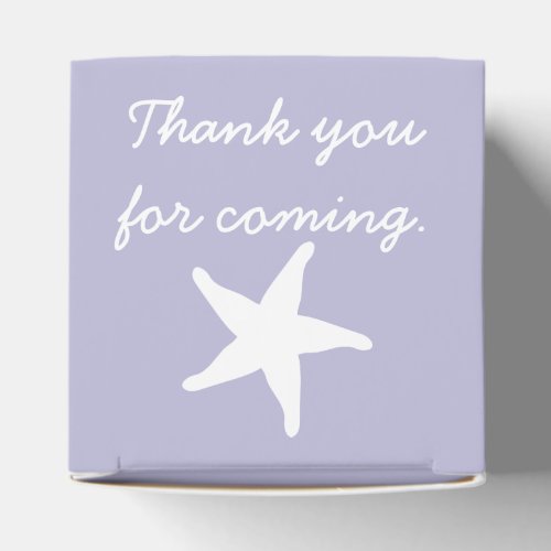 Summer Seashells in Lavender Favor Box