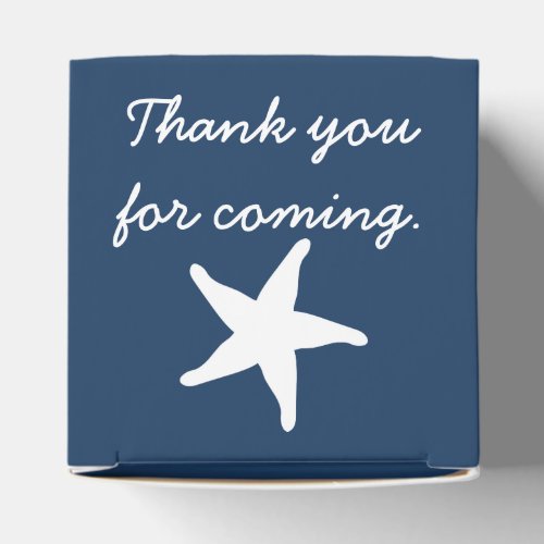 Summer Seashells in Navy Favor Box