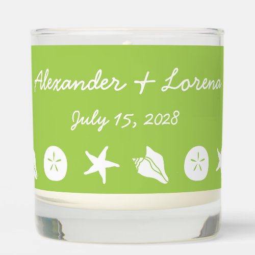 Summer Seashells in Peridot Scented Candle