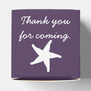 Summer Seashells in Purple Favor Box