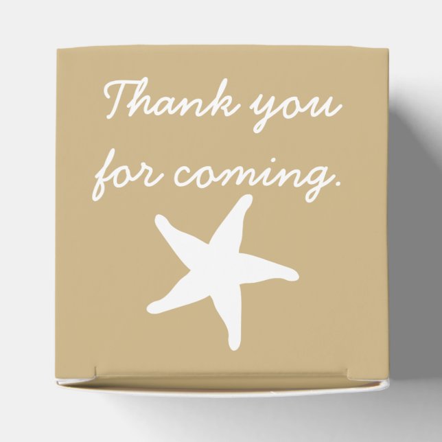 Summer Seashells in Sand Favor Box (Top)