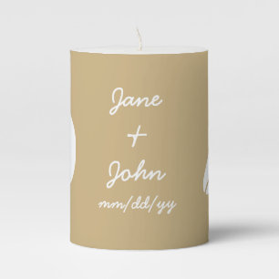 Summer Seashells in Sand Pillar Candle