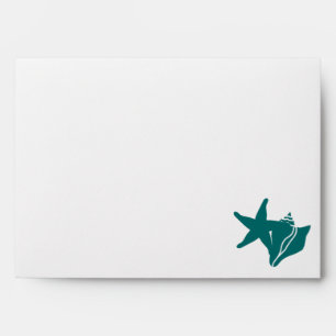 Summer Seashells in Teal Envelopes