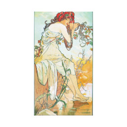 Summer Season Alphonse Mucha Fine Art Canvas Print