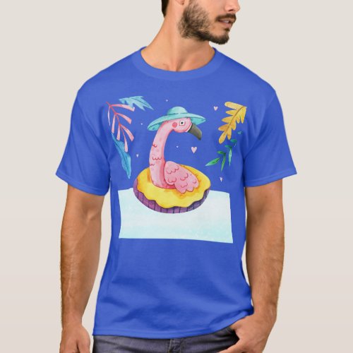 Summer Season Funny Flamingo 1 T_Shirt