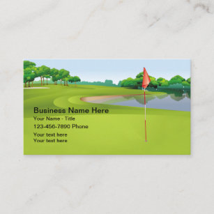 Summer Season Golf Theme Business Card