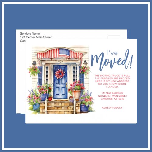 Summer Season Moving Announcement Postcard