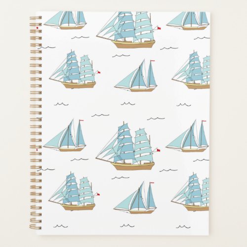 Summer Seatime Cute yachts with sail Planner