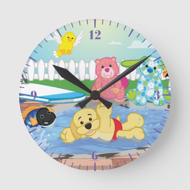 Summer Sensation Pool Round Clock (Front)