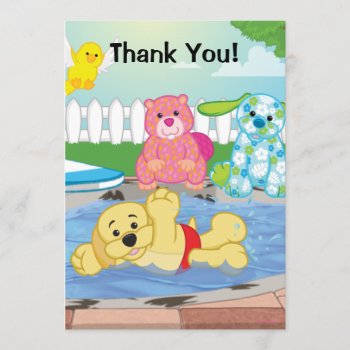 Summer Sensation Pool Thank You Card by webkinz at Zazzle