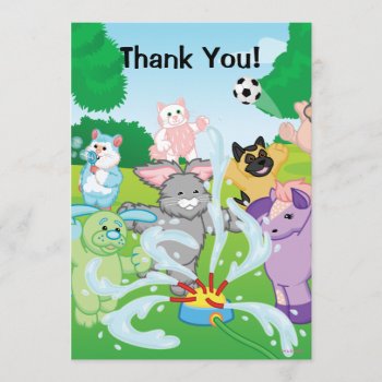 Summer Sensation Sprinkler Thank You Card by webkinz at Zazzle