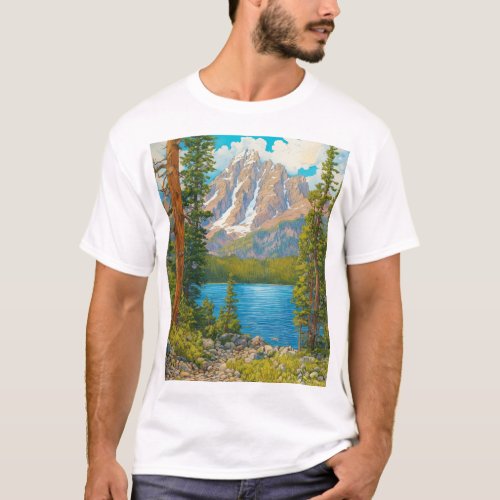 Summer Serenity Jenny Lake at Grand Teton Nation T_Shirt