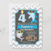 Summer Shark Birthday Invitation (Front)