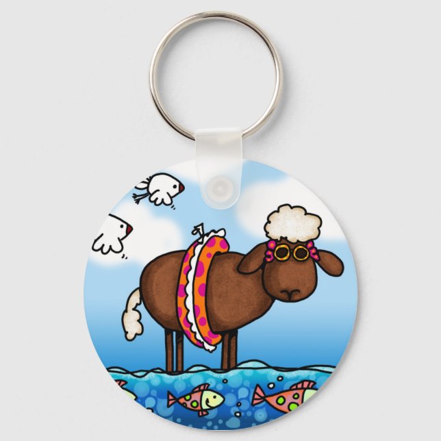 summer sheep keychain (Front)