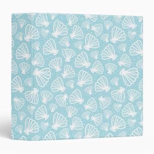 Summer Shell Pattern 3 Ring Binder