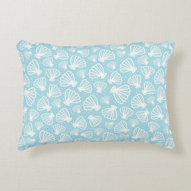 Summer Shell Pattern Decorative Pillow (Front)