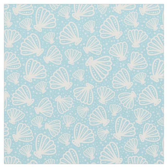 Summer Shell Pattern Fabric (Close Up)