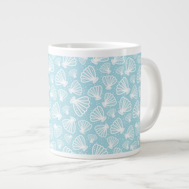 Summer Shell Pattern Giant Coffee Mug (Front Right)