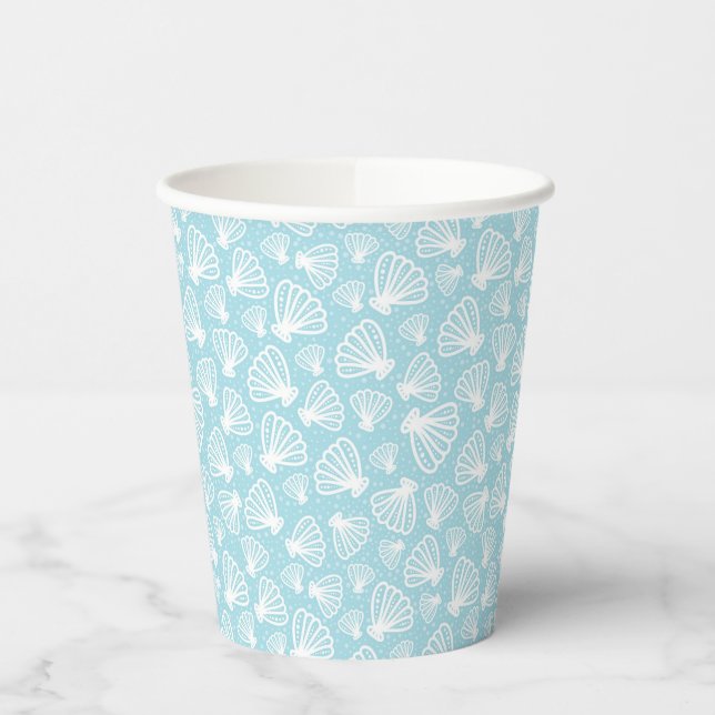 Summer Shell Pattern Paper Cups (Left)