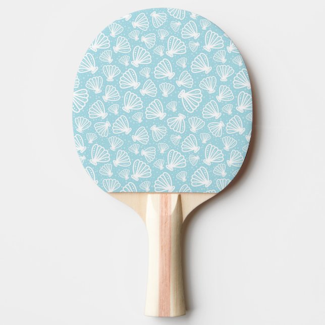Summer Shell Pattern Ping Pong Paddle (Front)