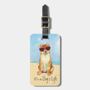 Summer Shiba Inu Luggage Tag