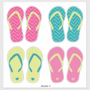Summer Shoes Flip Flops Sticker