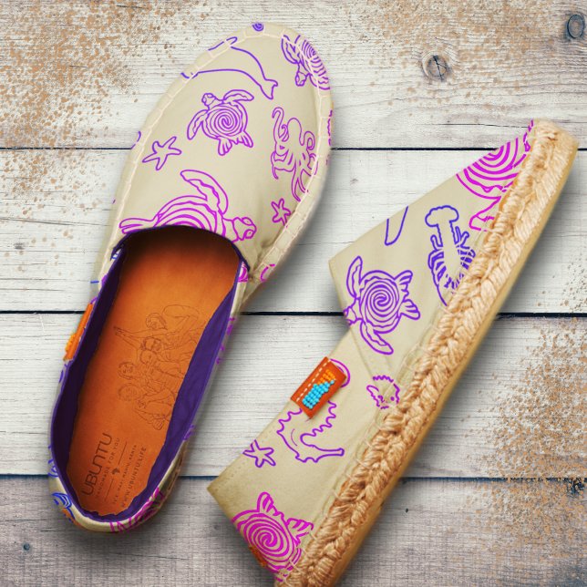 Summer Shoes Sea Life Pattern Purple (Creator Uploaded)