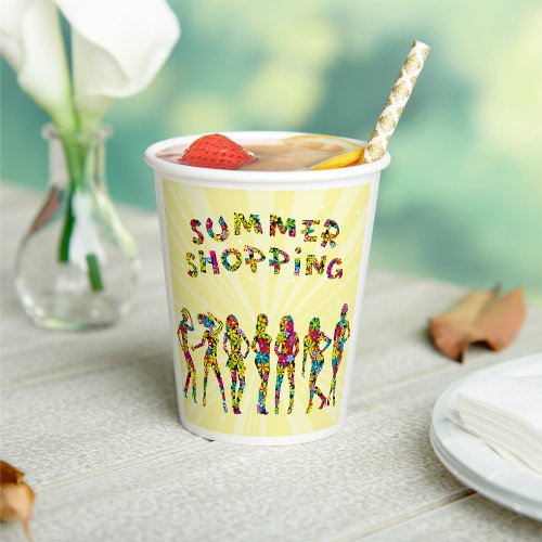 Summer Shopping Paper Cups