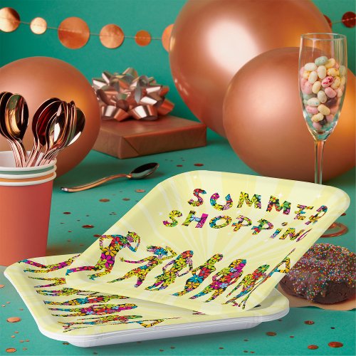 Summer Shopping Paper Plates