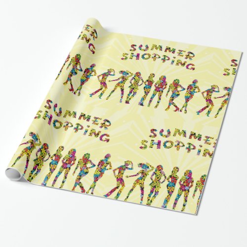 Summer Shopping Wrapping Paper