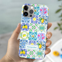 Summer Sicilian colorful azulejo Amalfi Mediterran