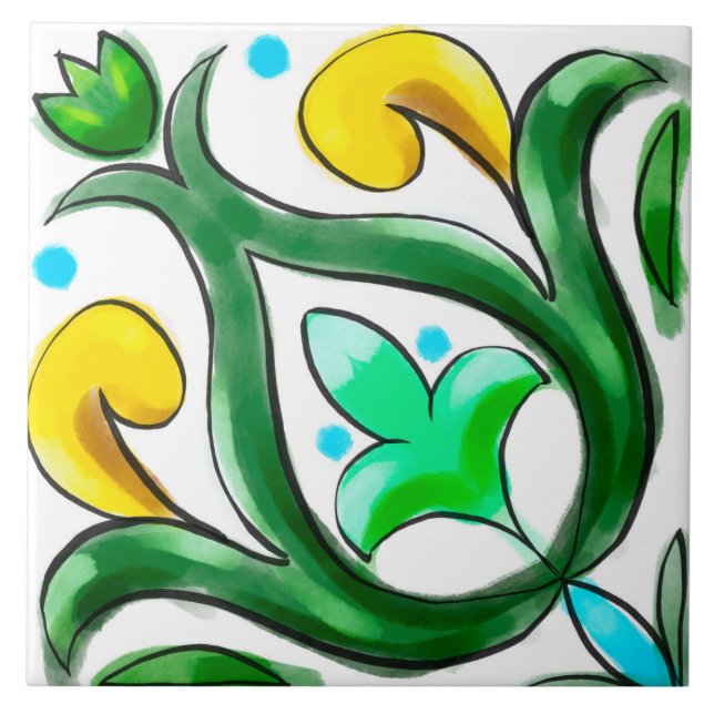 Summer ,Sicilian tiles ,majolica, (Front)