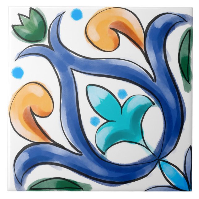 Summer ,Sicilian tiles ,majolica, (Front)