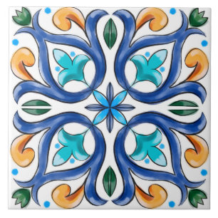 Summer ,Sicilian tiles ,majolica,ceramic tile