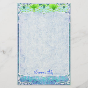Summer Sky - Art Nouveau Stationery