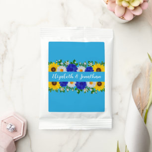 Summer Sky Blue Floral Wedding Lemonade Drink Mix