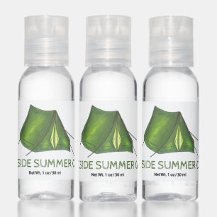 Summer Sleepaway Overnight Camp Green Tent Hand Sanitizer