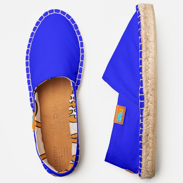 Summer Slip On Cobalt Blue Espadrilles (Side)