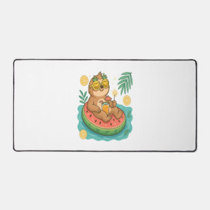 Summer Sloth Pool Float Desk Mat