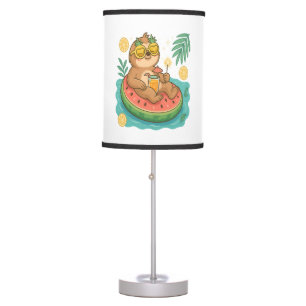 Summer Sloth Pool Float Table Lamp