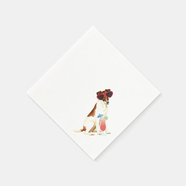 Summer Smooth Fox Terrier Napkins (Corner)