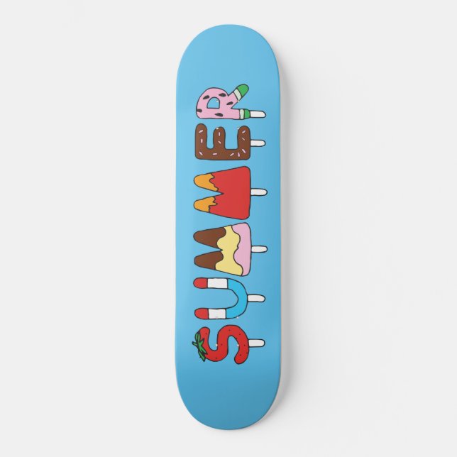 Summer Snack Kids Popsicles Skateboard (Front)