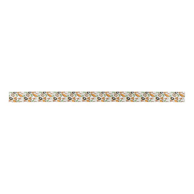 Summer Snacks Seamless Pattern Gift Wrap Ribbon (Front)