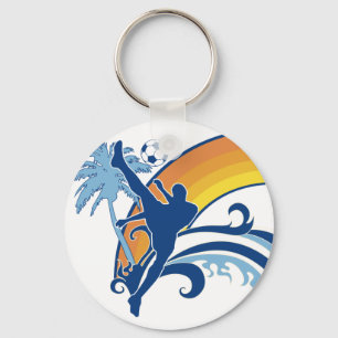 summer soccer. keychain
