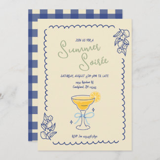 Summer Soirée Cocktail Evening Invitation