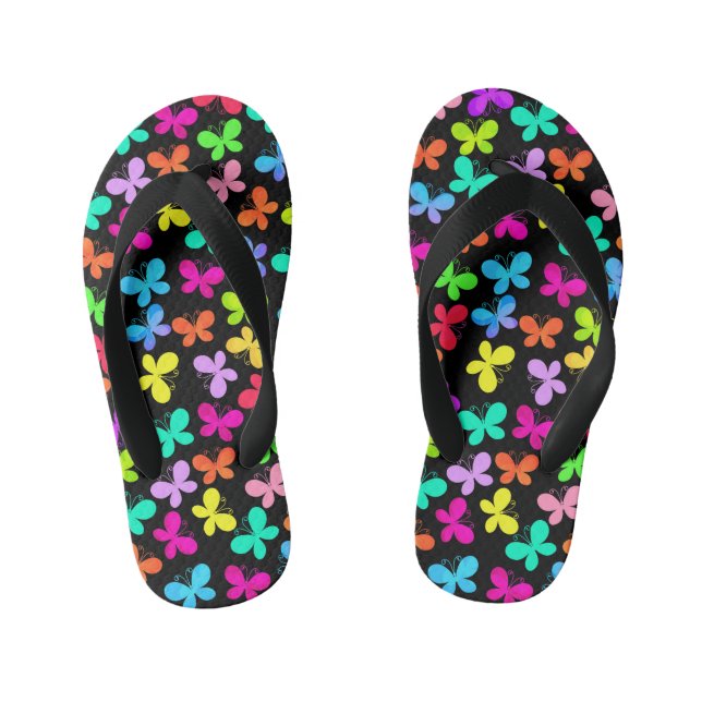 Summer Sole Food Butterflies Flip Flops (Footbed)