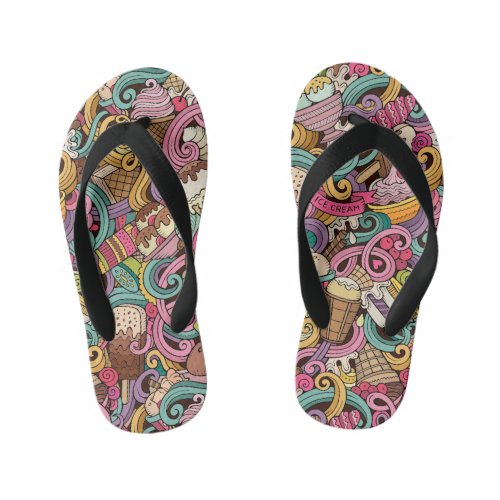 Summer Sole Food Kids Ice Cream Flip Flops