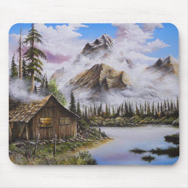 Summer Solitude Oil painting by David Paul Mouse Pad (Front)