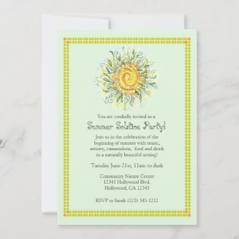 Summer Solstice 2022 Party Invitation by AV_Designs at Zazzle